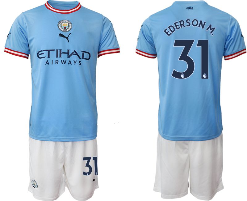 Men 2022-2023 Club Manchester City home blue #31 Soccer Jersey->manchester city jersey->Soccer Club Jersey